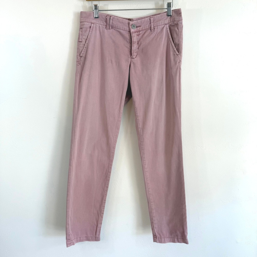 Pilcro Anthropologie‎ Chino Pants Size 28 Mauve Pink Slim Casual Preppy Workwear